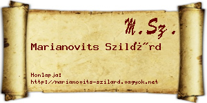 Marianovits Szilárd névjegykártya